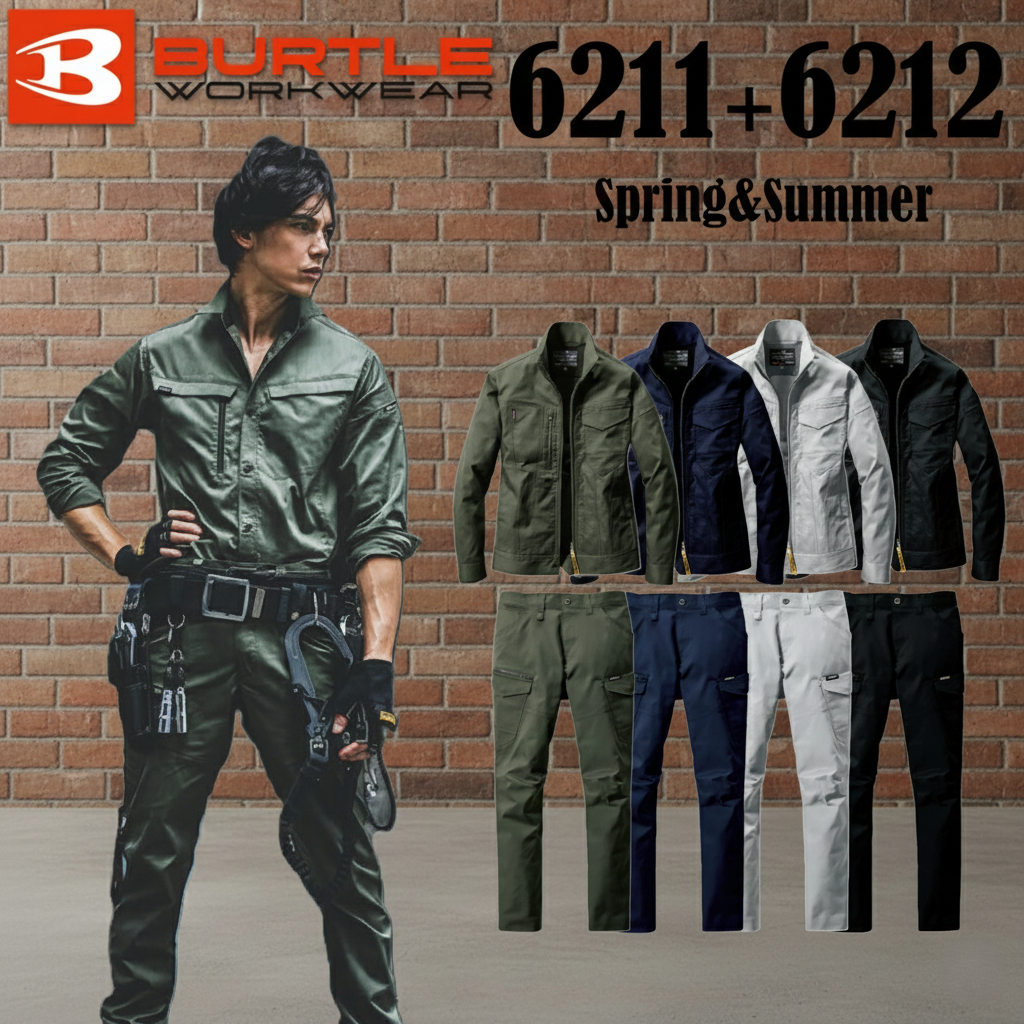 バートル 6211 + 6212 作業服 上下セット 春夏